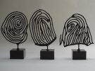 fingerprint bronze sculture art