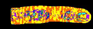 Finger curvature segmented into regions